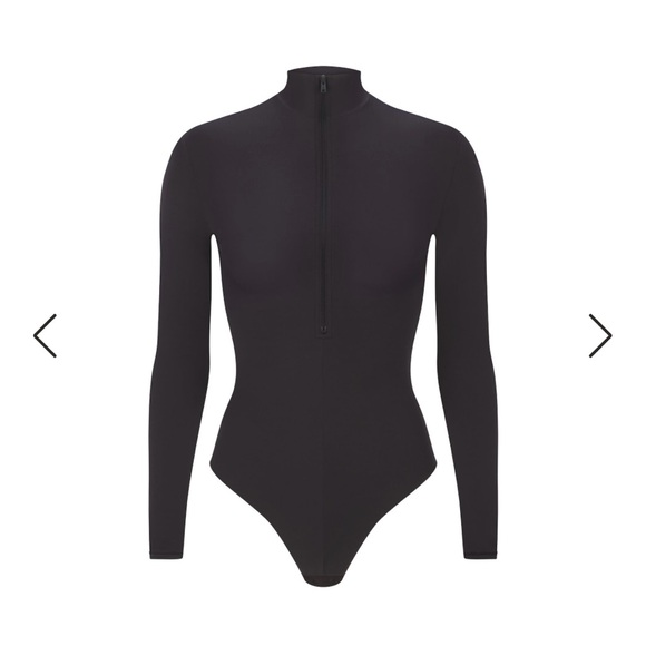 Skims Fits Everybody Zip Bodysuit Size XL Onyx - Picture 6 of 6